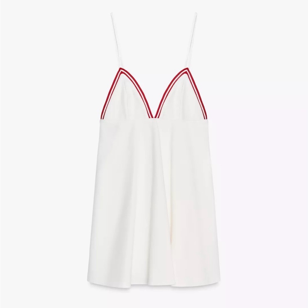 Zara Dress - white and red